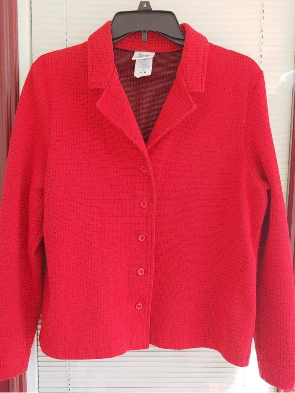 Weekenders Red Button-Front Blazer Jacket